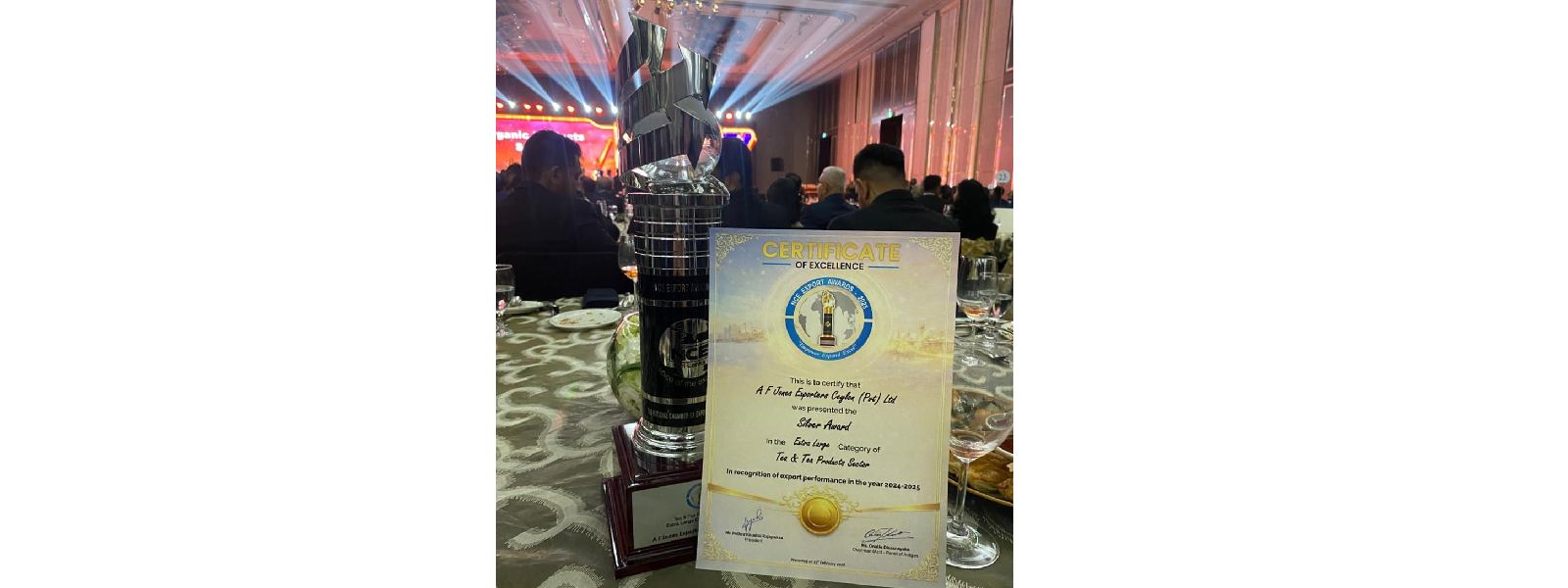 A F Jones Exporters ආයතනයට රිදී සම්මානයක්..